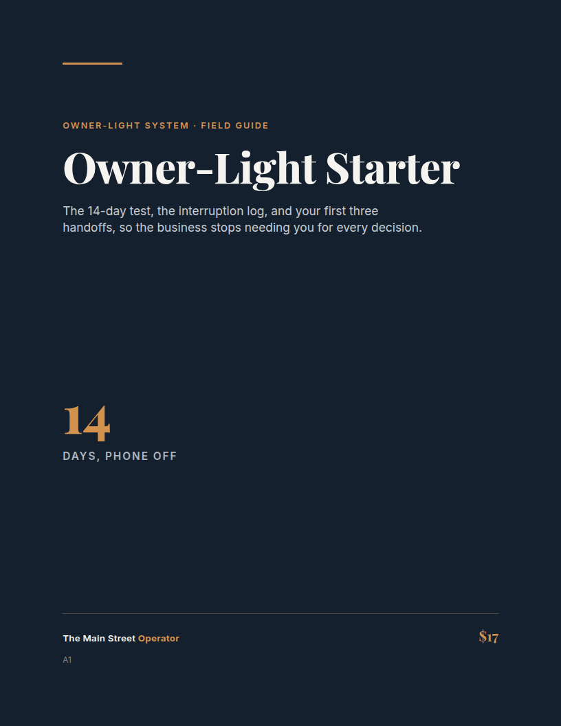 Owner-Light Starter cover